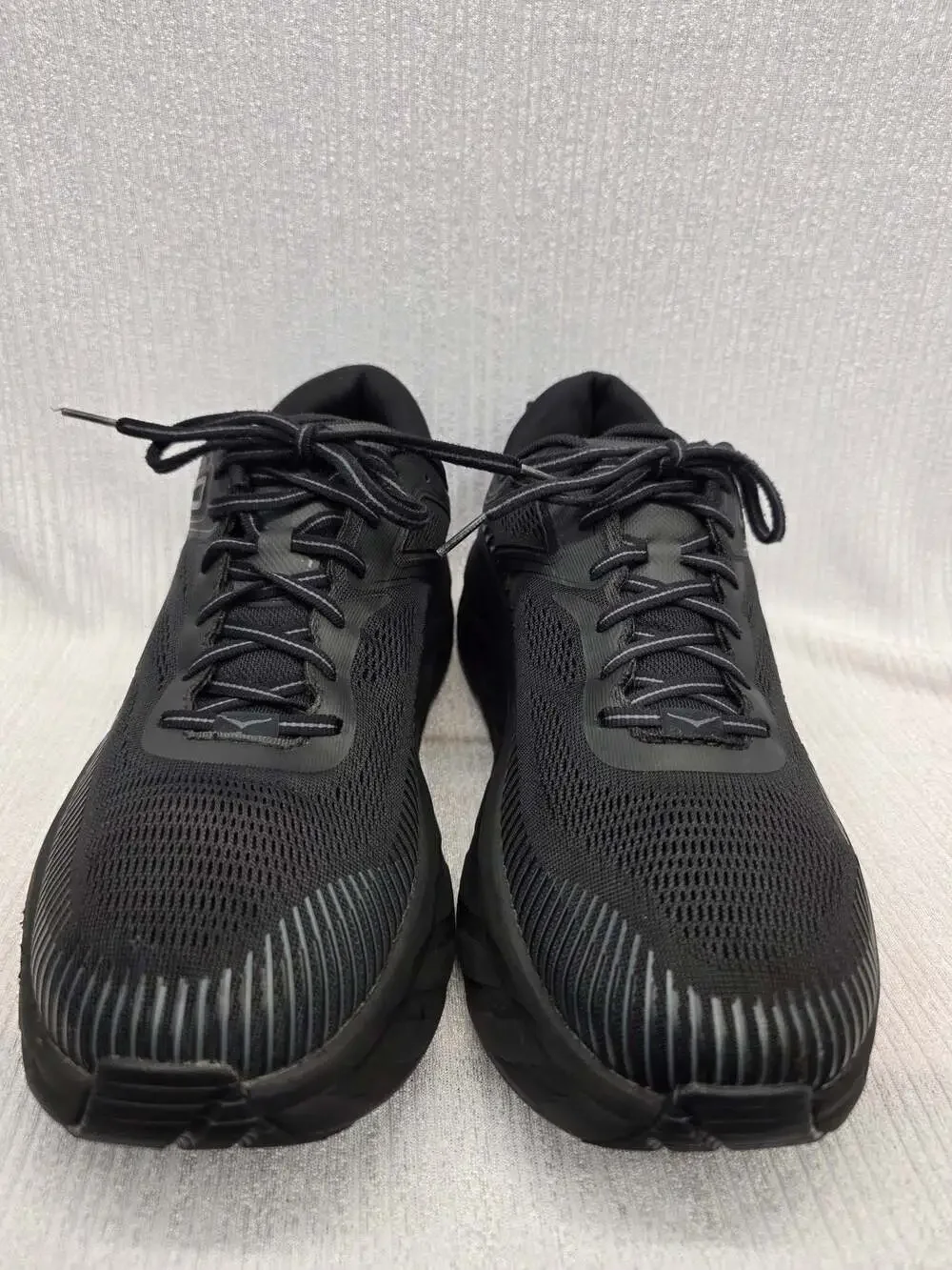 HOKA One One M Bondi 7 Wide Black Running Shoes Sneakers Size 12.5 2E